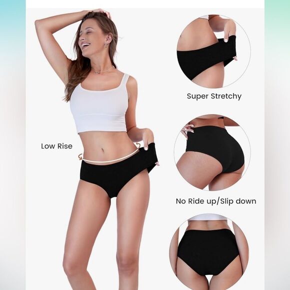 Tiichoo black comfy panties new. Bundle of 8 - Picture 2 of 6
